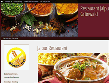 Tablet Screenshot of jaipur-restaurant.de